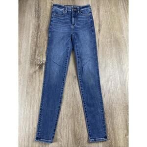 American Eagle Highest Rise Jegging Jeans Women's 00 Regular Med Wash